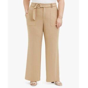 INC Womens Plus 24W Doe Belted Wide Leg Office Wear Pants NWT AT13